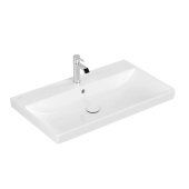 Villeroy & Boch Avento Pаковина для установки на тумбу, 800 x 470 x 165 mm, Альпийский белый, с переливом, нешлифованный 41568001