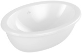 Villeroy & Boch Loop & Friends Встраиваемая раковина, 570 x 410 x 215 mm, Альпийский белый, с переливом, нешлифованный 4A620001