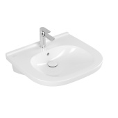 Villeroy & Boch ViCare Pаковина ViCare, 600 x 550 x 195 mm, Альпийский белый, с переливом, нешлифованный 41196001