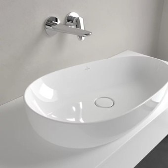 Villeroy & Boch Antao Раковина для установки на столешницу, 650 x 400 x 146 mm, Альпийский белый CeramicPlus, без перелива 4A7465R1