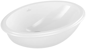 Villeroy & Boch Evana Раковина для установки под столешницу, 500 x 350 x 200 mm, Альпийский белый, с переливом, нешлифованный 61470001