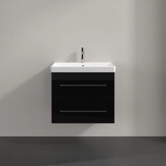 Villeroy & Boch Avento Тумба под раковину, 2 выдвижных ящика, 630 x 514 x 452 mm, Стекло черное A89000B3