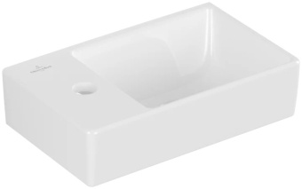 Villeroy & Boch Avento Раковина компактная, 360 x 220 x 110 mm, Альпийский белый, без перелива, см слева 43003R01