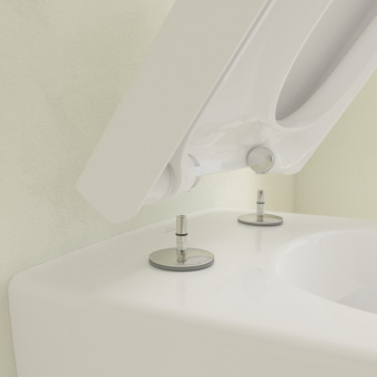 Villeroy & Boch Subway 2.0 Унитаз с открытым смывным краем Compact, настенный, с DirectFlush, Альпийский белый CeramicPlus, без сиденья 5606R0R1