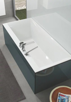 Villeroy & Boch Squaro Edge 12 Ванна Duo, 1700 x 750 mm, Альпийский белый UBQ170SQE2DV-01