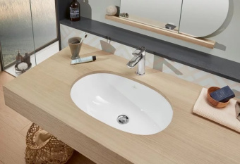 Villeroy & Boch O.novo Раковина для установки под столешницу, 650 x 400 x 208 mm, Альпийский белый, с переливом, нешлифованный 41626001