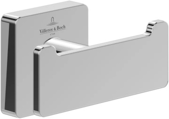 Villeroy & Boch Elements – Striking Двойной крючок для полотенец, 80 x 44 x 45 mm, Хром TVA15201200061