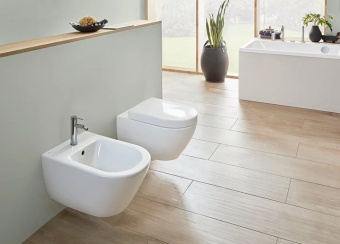 Villeroy & Boch Subway 2.0 Биде, настенный, 375 x 565 mm, Альпийский белый CeramicPlus 540000R1