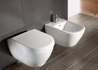 Villeroy & Boch Subway 2.0 Биде, настенный, 375 x 565 mm, Альпийский белый CeramicPlus 540000R1