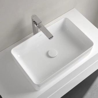 Villeroy & Boch Collaro Раковина для установки на столешницу, 560 x 360 x 145 mm, Альпийский белый, без перелива, нешлифованный 4A205601