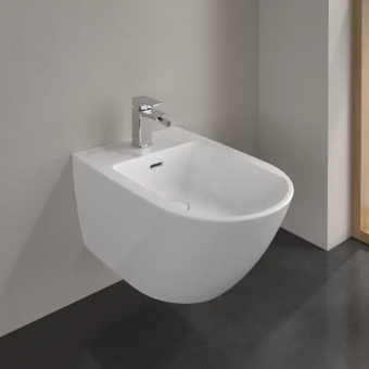 Villeroy & Boch Antao Биде, настенный, 375 x 560 mm, Альпийский белый CeramicPlus 541100R1