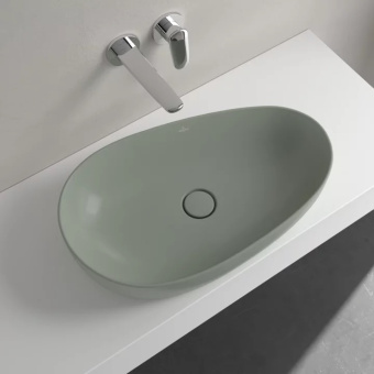 Villeroy & Boch Antao Раковина для установки на столешницу, 650 x 400 x 146 mm, Morning Green CeramicPlus, без перелива 4A7465R8