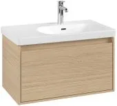 Villeroy & Boch Skyla КОМПЛЕКТ Тумба под раковину, 2 выдвижных ящика, 772 x 596 x 439 mm, Nordic Oak +Skyla Pаковина для установки на тумбу, 800 x 460 x 160 mm, с переливом, Альпийский белый C78600VJ+5A518001