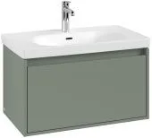Villeroy & Boch Skyla КОМПЛЕКТ Тумба под раковину, 2 выдвижных ящика, 772 x 596 x 439 mm, Soft Green +Skyla Pаковина для установки на тумбу, 800 x 460 x 160 mm, с переливом, Альпийский белый C78600AF+5A518001