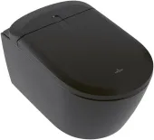 Villeroy & Boch Supreo унитаз-биде, унитаз с вертикальным смывом с открытым смывным краем, Pure Black CeramicPlus V16EN2R7