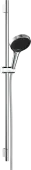 Hansgrohe Rainfinity Душевой набор 130 3jet со штангой S Puro 90 см, держателем-слайдером и текстильным шлангом Designflex 160 см, хром 28743000