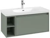 Villeroy & Boch Skyla КОМПЛЕКТ Тумба под раковину, 1 выдвижной ящик, 972 x 436 x 439 mm, Soft Green +Skyla Pаковина для установки на тумбу, 1000 x 470 x 165 mm, с переливом, Альпийский белый C79000AF+5A51A501