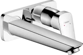 Hansgrohe Logis Смеситель для раковины, однорычажный, настенный, излив 195 мм, хром 71220000