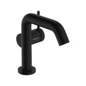 Hansgrohe, Tecturis S, Смеситель для раковины 110 Fine CoolStart, однорычажный, со сливным гарнитуром Push-Open, матовый черный, 73320670