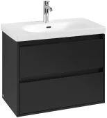 Villeroy & Boch Skyla КОМПЛЕКТ Тумба под раковину, 2 выдвижных ящика, 772 x 596 x 439 mm, Brilliant White +Skyla Pаковина для установки на тумбу, 800 x 460 x 160 mm, с переливом, Альпийский белый C79600VL+5A518001