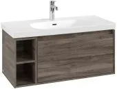 Villeroy & Boch Skyla КОМПЛЕКТ Тумба под раковину, 1 выдвижной ящик, 972 x 436 x 439 mm, Stone Oak +Skyla Pаковина для установки на тумбу, 1000 x 470 x 165 mm, с переливом, Альпийский белый C79000RK+5A51A501