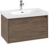 Villeroy & Boch Skyla КОМПЛЕКТ Тумба под раковину, 2 выдвижных ящика, 772 x 596 x 439 mm, Arizona Oak +Skyla Pаковина для установки на тумбу, 800 x 460 x 160 mm, с переливом, Альпийский белый C78600VH+5A518001