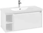 Villeroy & Boch Skyla КОМПЛЕКТ Тумба под раковину, 1 выдвижной ящик, 972 x 436 x 439 mm, Brilliant White +Skyla Pаковина для установки на тумбу, 1000 x 470 x 165 mm, с переливом, Альпийский белый C79000VE+5A51A501
