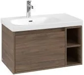 Villeroy & Boch Skyla КОМПЛЕКТ Тумба под раковину, 1 выдвижной ящик, 772 x 436 x 439 mm,Arizona Oak + Skyla Pаковина для установки на тумбу крыло справа, 800 x 460 x 160 mm, с переливом, Альпийский белый C78800VH+5A52L101