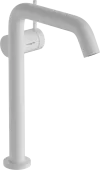 Hansgrohe, Tecturis S, Смеситель для раковины 240 Fine CoolStart EcoSmart+, матовый белый, однорычажный, для умывальников со сливным гарнитуром Push-Open, 73370700