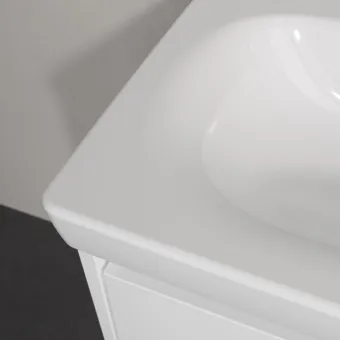 Villeroy & Boch Skyla Pаковина для установки на тумбу крыло справа, 800 x 460 x 160 mm, с переливом, Альпийский белый 5A52L101