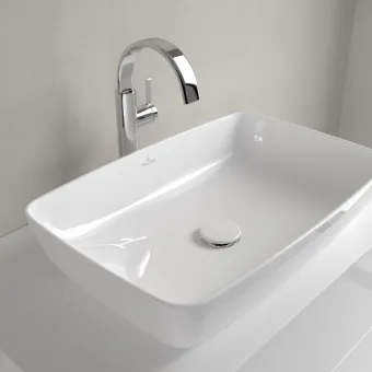 Villeroy & Boch Artis Раковина для установки на столешницу, 580 x 385 x 130 mm, Альпийский белый CeramicPlus, без перелива, нешлифованный 417258R1