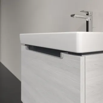 Комплект Subway 2.0 Тумба под раковину, 1 выдвижной ящик, 587 x 420 x 454 mm, White Wood +Subway 2.0 Pаковина, 600 x 470 x 150 mm, Альпийский белый, с переливом, нешлифованный 