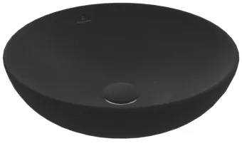 Villeroy & Boch Loop & Friends Раковина для установки на столешницу, 420 x 420 x 150 mm, Ebony CeramicPlus, с переливом, нешлифованный 4A4600S5