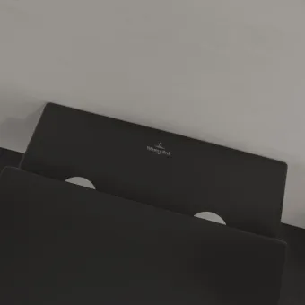 Villeroy & Boch Subway 2.0 Унитаз с открытым смывным краем, настенный, смыв DirectFlush, Pure Black CeramicPlus 5614R0R7