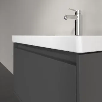 Villeroy & Boch Skyla КОМПЛЕКТ Тумба под раковину, 2 выдвижных ящика, 772 x 596 x 439 mm, Graphite +Skyla Pаковина для установки на тумбу, 800 x 460 x 160 mm, с переливом, Альпийский белый C78600VR+5A518001