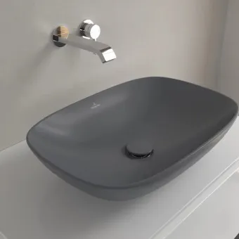 Villeroy & Boch Loop & Friends Раковина для установки на столешницу, 560 x 380 x 120 mm, Graphite CeramicPlus, без перелива 4A4901i4