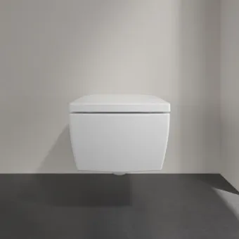 Villeroy & Boch Memento 2.0 Унитаз с открытым смывным краем, настенный, смыв DirectFlush, Альпийский белый CeramicPlus 4633R0R1