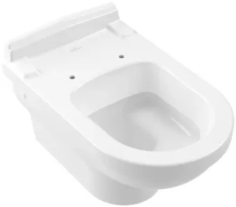 Villeroy & Boch Hommage Унитаз с вертикальным смывом, настенный, Альпийский белый CeramicPlus, без сиденья 6661B0R1