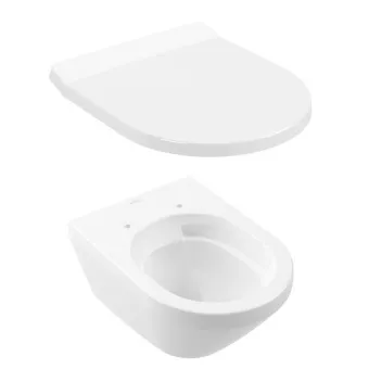 Villeroy & Boch Комплект 3 в 1 Унитаз с сиденьем+Инсталляционная система+Клавиша смыва 4616D301