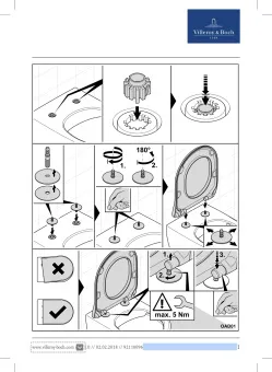 Villeroy & Boch Subway 2.0 Сиденье с крышкой для унитаза SlimSeat, с функцией автоматического опускания (SoftClosing), со снимаемым сиденьем (QuickRelease), Альпийский белый 9M78S101
