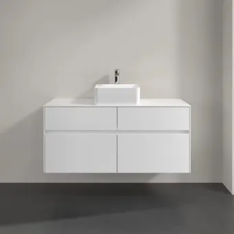 Villeroy & Boch Collaro Тумба под раковину, 4 выдвижных ящика, 1200 x 548 x 500 mm, White Matt / White Matt C04100MS