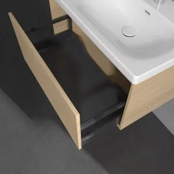 Villeroy & Boch Skyla КОМПЛЕКТ Тумба под раковину, 2 выдвижных ящика, 772 x 596 x 439 mm, Nordic Oak +Skyla Pаковина для установки на тумбу, 800 x 460 x 160 mm, с переливом, Альпийский белый C78600VJ+5A518001