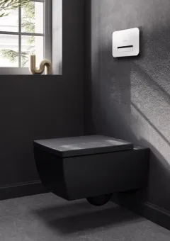 Villeroy & Boch Memento 2.0 Унитаз с открытым смывным краем, настенный, смыв DirectFlush, Pure Black CeramicPlus, без сиденья 4633R0R7