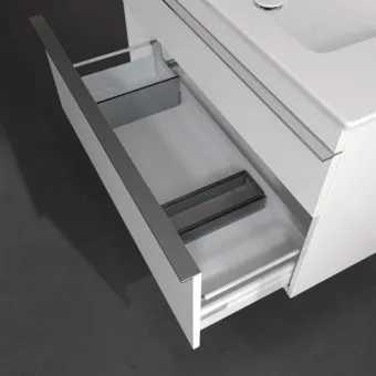 Villeroy & Boch Venticello КОМПЛЕКТ Тумба под раковину, 2 выдвижных ящика, 953 x 590 x 502 mm, Glossy White / Glossy White+Venticello Pаковина для установки на тумбу, 1000 x 500 x 170 mm, с переливом, Альпийский белый A92601DH+4104AL01