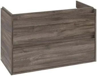 Villeroy & Boch Skyla Тумба под раковину, 2 выдвижных ящика, 972 x 596 x 439 mm, Stone Oak +Skyla Pаковина для установки на тумбу, 1000 x 470 x 165 mm, с переливом, Альпийский белый C79900RK+5A51A501