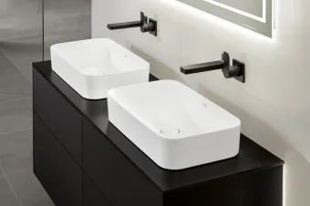 Villeroy & Boch Finion Раковина для установки на столешницу, 600 x 350 x 115 mm, без перелива, Альпийский белый CeramicPlus 414361R1