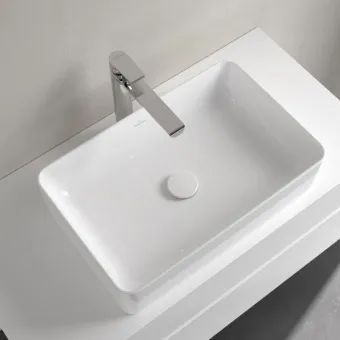 Villeroy & Boch Collaro Раковина для установки на столешницу, 560 x 360 x 145 mm, Альпийский белый CeramicPlus без перелива, нешлифованный 4A2056R1