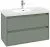 Villeroy & Boch Skyla Тумба под раковину, 2 выдвижных ящика, 972 x 596 x 439 mm, Soft Green +Skyla Pаковина для установки на тумбу, 1000 x 470 x 165 mm, с переливом, Альпийский белый C79900AF+5A51A501