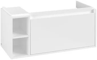 Villeroy & Boch Skyla КОМПЛЕКТ Тумба под раковину, 1 выдвижной ящик, 972 x 436 x 439 mm, Brilliant White +Skyla Pаковина для установки на тумбу, 1000 x 470 x 165 mm, с переливом, Альпийский белый C79000VE+5A51A501