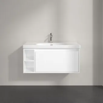 Villeroy & Boch Skyla КОМПЛЕКТ Тумба под раковину, 1 выдвижной ящик, 972 x 436 x 439 mm, Brilliant White +Skyla Pаковина для установки на тумбу, 1000 x 470 x 165 mm, с переливом, Альпийский белый C79000VE+5A51A501